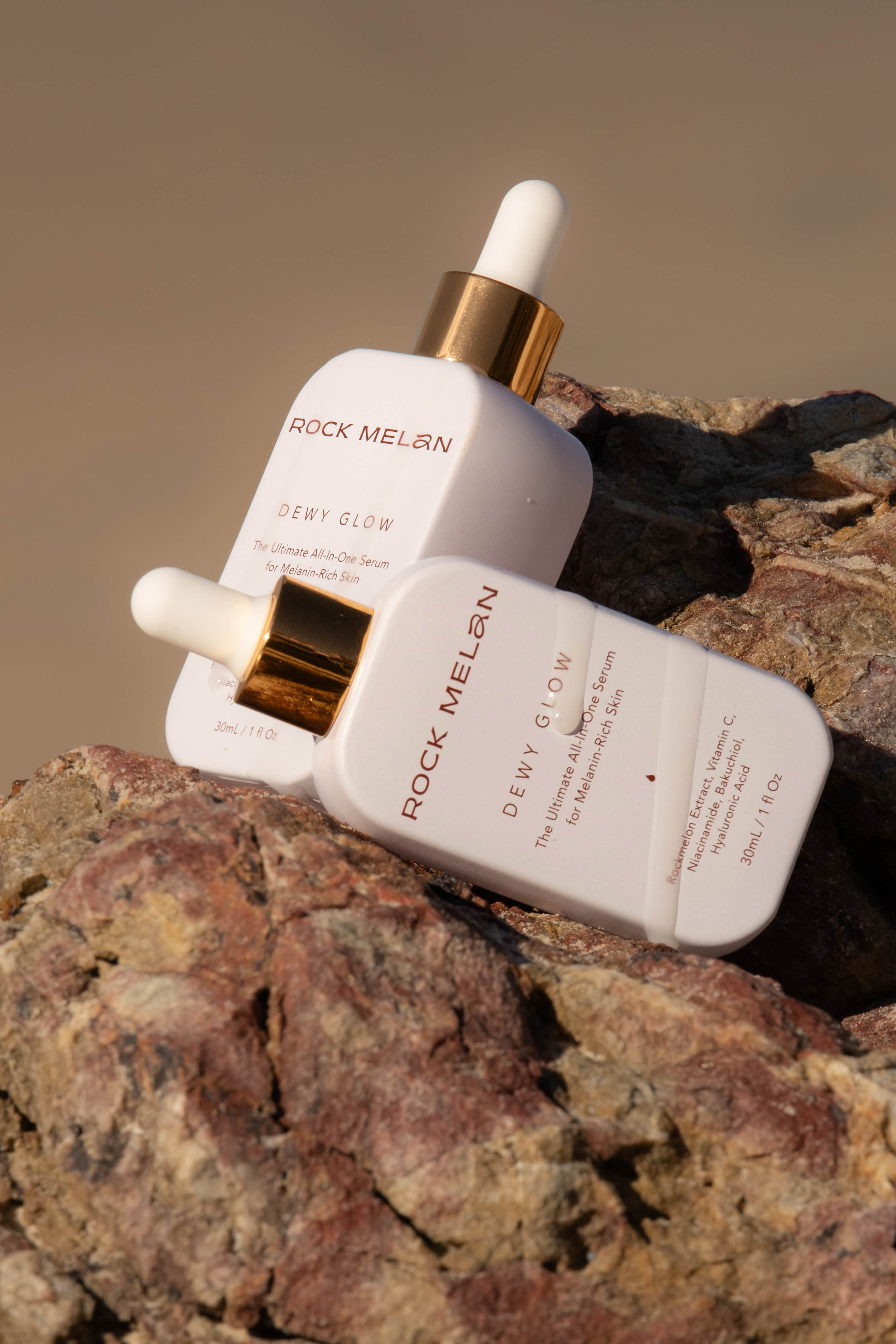 Rock Melan Dewy Glow Serum, make your coloured skin glow